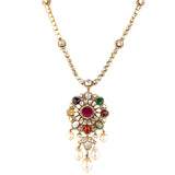 Regal Navratna Polki Necklace
