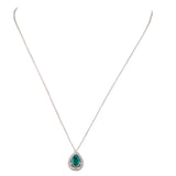 Sparkling Emerald Diamond Necklace
