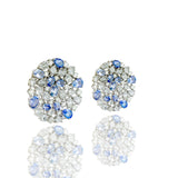 Tanzanite Sapphire Diamond Earrings