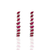 Bella Ruby & Diamond Hoops