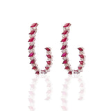 Bella Ruby & Diamond Hoops