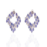 Serafine Tanzanite & Diamond Hoops