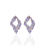 Serafine Tanzanite & Diamond Hoops