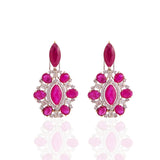 Zoya Ruby Earrings with Diamonds