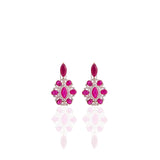 Zoya Ruby Earrings with Diamonds