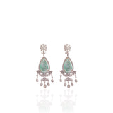 Zarine Emerald & Diamond Danglers