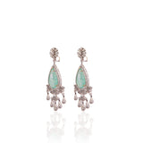 Zarine Emerald & Diamond Danglers