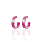 Kimaya Ruby & Diamond Hoops