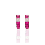 Kimaya Ruby & Diamond Hoops